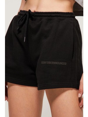 Soon To Be Announced Essentials Women's Short Kadın Pamuk Şort Siyah