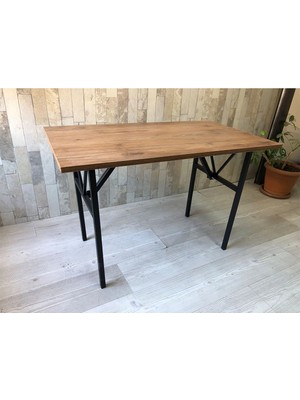 Adım Shops Bahçe Balkon Çayseti Masası  90X50CM Orta Sehpa, Yan Sehpa, Sehpa, Masa Ceviz