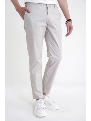 Efor Comfort Fit Yan Cep Beli Lastikli %97 Pamuk Taş Pantolon P 1214