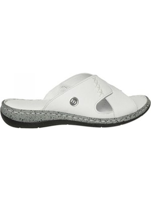 Mammamia D26YT-1355 Kadın Hakiki Deri Düz Ortopedik Terlik