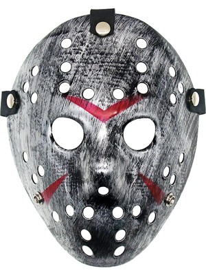 Kont Jason Maskesi Hannibal Maskesi Metal Gümüş Renk 20X25 cm (5067)