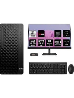 HP Prodesk 2 Tower G1I i5 14500 48GB RAM 512GB SSD 23.8" FHD Win11 Pro B6XX1ETPN709 Masaüstü Bilgisayar + Per4 USB