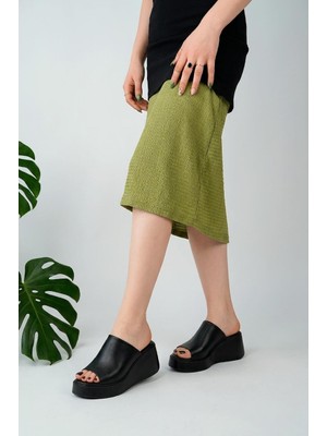 Tarçın Ayakkabı Hakiki Deri Kadın Deri Terlik TRC126-1700