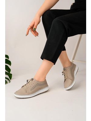 Tarçın Ayakkabı Hakiki Deri Kadın Deri Casual Ayakkabı TRC180-8008