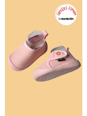 Mumenim Mamba Çocuk Pembe Barefoot Kaymaz Esnek Taban Cırtlı Ilk Adım Günlük Ayakkabı