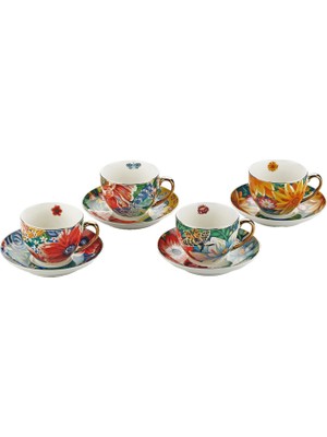 LuckyArt Vivelle Bone 4’lü Çay Fincanı Seti 250 ml
