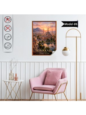 Akıllı Kağıt Türkiye Iller Tablo - Poster Kırıkkale (Model-86)