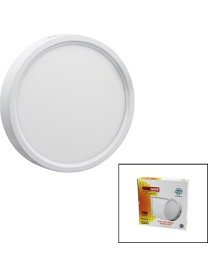 Kont Nisaluce EPL-18SÜ 18W Beyaz Metal Kasa Sıva Üstü Yuvarlak LED Slim Panel 1260LM BEYAZ=6500K 30.000 Saat Ömür (5067)