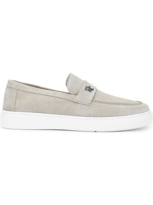 Tamer Tanca Erkek Hakiki Deri Bej Loafer Ayakkabı 1097 B349-18 Erk Ayk Y26 Kum Suet