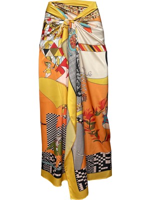 Bolder Vivian Yellow Figür 145*100 cm (Iç Göstermez) Pareo