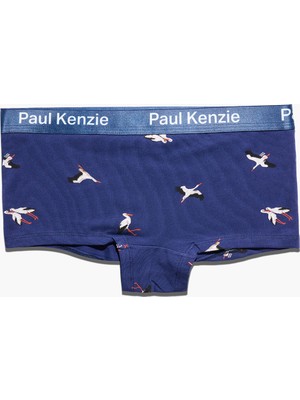 Paul Kenzie x Doğa Derneği - Desenli Kadın Boyshort Külot - Leylek