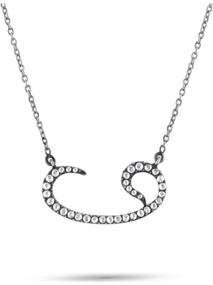 Lial Diamond 0.5 Karat Vav Pırlanta Kolye, Doğal Pırlanta, Sertifikalı Mücevher