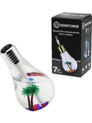 Kont Dekoratif Nemlendiricili 7 Renk 2W Buharlı Gece Lambası (5067)
