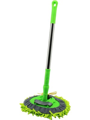 Kont 25CM - Oval   Makarna  Mop Renkli Mikrofiber  180° Hareketli - Uzayan Metal Saplı= 54--90CM (5067)
