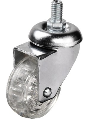 Nemere Hts 302 - 50X20 mm Şeffaf Makaralı Vidalı Teker