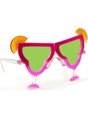 Kont Margarita Parti Gözlüğü Pembe Renk 16X8 cm (5067)