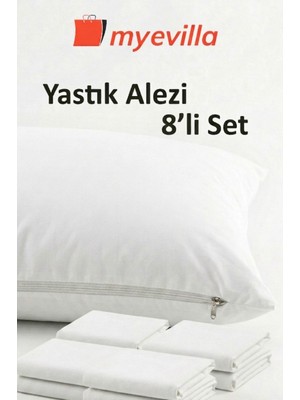 My Evilla Sıvı Geçirmez Yastık Alezi 50X70 cm – Su Geçirmez Yastık Koruyucu 4 Paket (8 Adet)