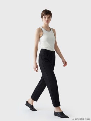 Soulife Yüksek Bel Pileli Kadın Kumaş Pantolon