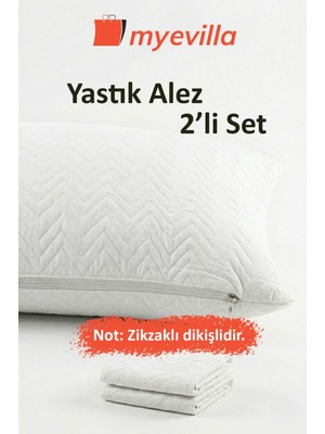 My Evilla Sıvı Geçirmez Kapitoneli Yastık Alezi 50X70 cm – Su Geçirmez Yastık Koruyucu 1 Paket (2 Adet)