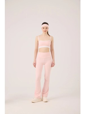 Holly Lolly Yüksek Bel Flare Fabiola Tayt Pantolon Pembe