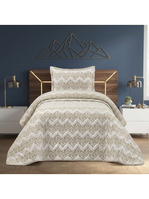 Goldroom Home Goldroom Hoem Kayra Kadife Nakışlı Tek Kişilik Yatak Örtüsü