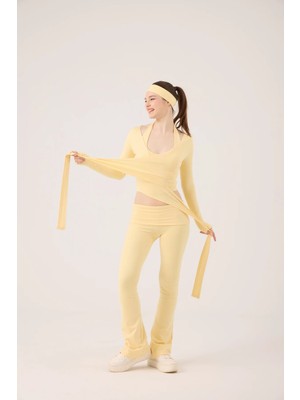 Holly Lolly Bağlamalı Crop Kesim Ellen Bolero Sarı
