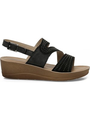 Polaris 409037.Z Siyah Kadın Comfort Sandalet