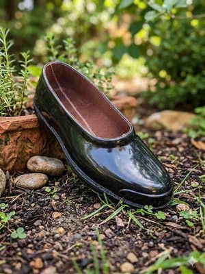 Ayz Unisex Siyah Plastik Astarlı Bağ Bahçe Iş Ayakkabısı Mest Lastik Ayakkabı