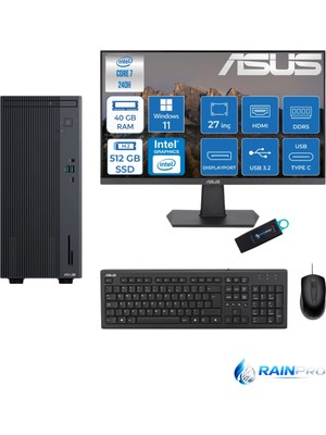 Expertcenter P500MV Core 7-240H 40 GB Ram Ddr5 512 GB SSD WİN11PRO Asus 27'' Monitör C72408512B0D27RNP10