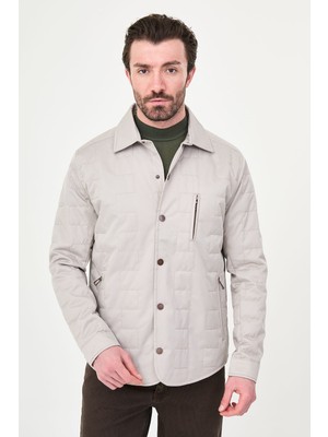MCR Kapitone Slim Fit Gömlek Yaka Çıtçıtlı Erkek Mont