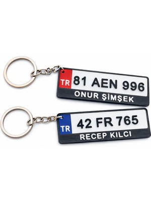 Mosso Steel Kişiye Özel Plaka Şeklinde Anahtarlık Tüm Renklerde Baskı