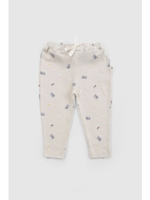 Little Gusto Organik Pamuk Bebek Pantolonu Bej Little Farm