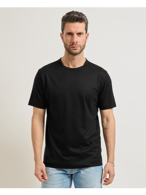 Boss Erkek Regular Fit Yuvarlak Yakalı Kısa Kollu Basic Siyah T-Shirt 50513674-001