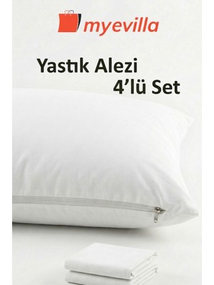 My Evilla Sıvı Geçirmez Yastık Alezi 50X70 cm – Su Geçirmez Yastık Koruyucu 2 Paket (4 Adet)