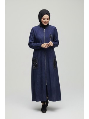 Ece Giyim Kadın Önü Fermuarlı Cep Desenli Kloağzı Lastikli Üstten Cepli Yazlık Spor Kap