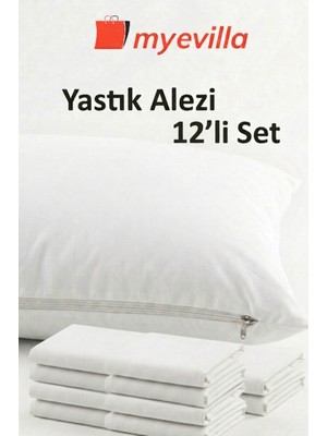 My Evilla Sıvı Geçirmez Yastık Alezi 50X70 cm – Su Geçirmez Yastık Koruyucu 6 Paket (12 Adet)