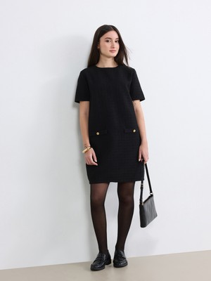 Soulife Petite Dokulu Mini Elbise