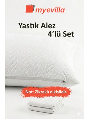 My Evilla Sıvı Geçirmez Kapitoneli Yastık Alezi 50X70 cm – Konforlu, Dolgulu ve Hijyenik Koruma 2 Paket (4 Adet)