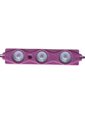 12 Volt Pembe 1,5 Watt 3 Lü Büyük Lensli 2835 Reklamcı Modül (10 Adet)