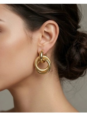 Trend ve Modern Iç Içe Geçmeli Küpe