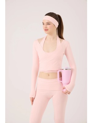 Holly Lolly Bağlamalı Crop Kesim Ellen Bolero Pembe