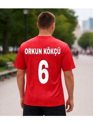 Bite Nose Türkiye Orkun Kökçü 6 Numara Yetişkin 2026/28 Milli Takım Forma T-Shirt Özel Tasarım Yeni Sezon