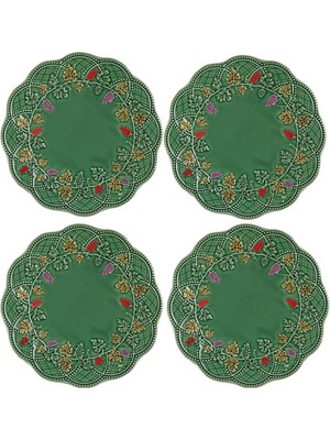 LuckyArt Vinea 4’lü Yeşil Seramik Tabak Seti 22 cm