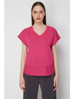 Eskişehir Mağazacılık 71475 Onteks Bluz V Yaka Kısa Kol