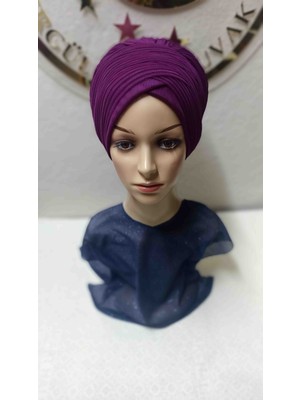 Ergül Hazır Duvak Mor Sarma Bone Duvak,hazır Duvak,düğün,hazır Şal,hazır Türban,abiye Şal,sünnet,nişan,söz