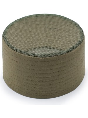 Sarıkhane Fileli Kalıp Sarık Takkesi – Haki Yeşil – Keçe