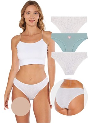 Kit Iç Giyim Berrak 3'lü Renkli Kadın Bikini Külot
