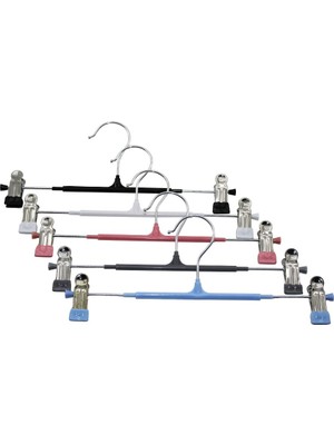 İlanib Ticaret 10 Adet Plastik - Metal Uçlu Etek Askısı (5567)