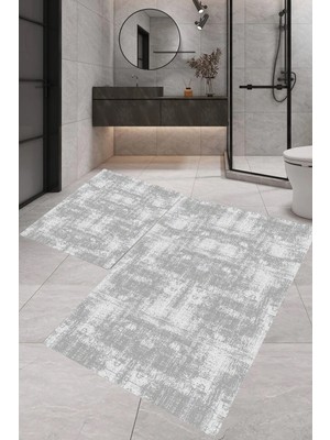 Eliana Home Dijital Baskı  2'li Banyo Paspas  Takımı RVG5-LNA009  100X60+60X50 cm