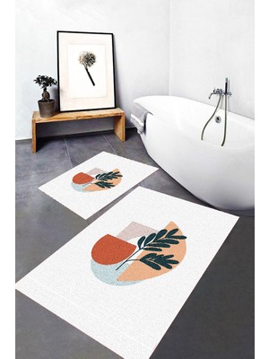 Eliana Home Dijital Baskı  2'li Banyo Paspas  Takımı RVG5297  100X60+60X50 cm